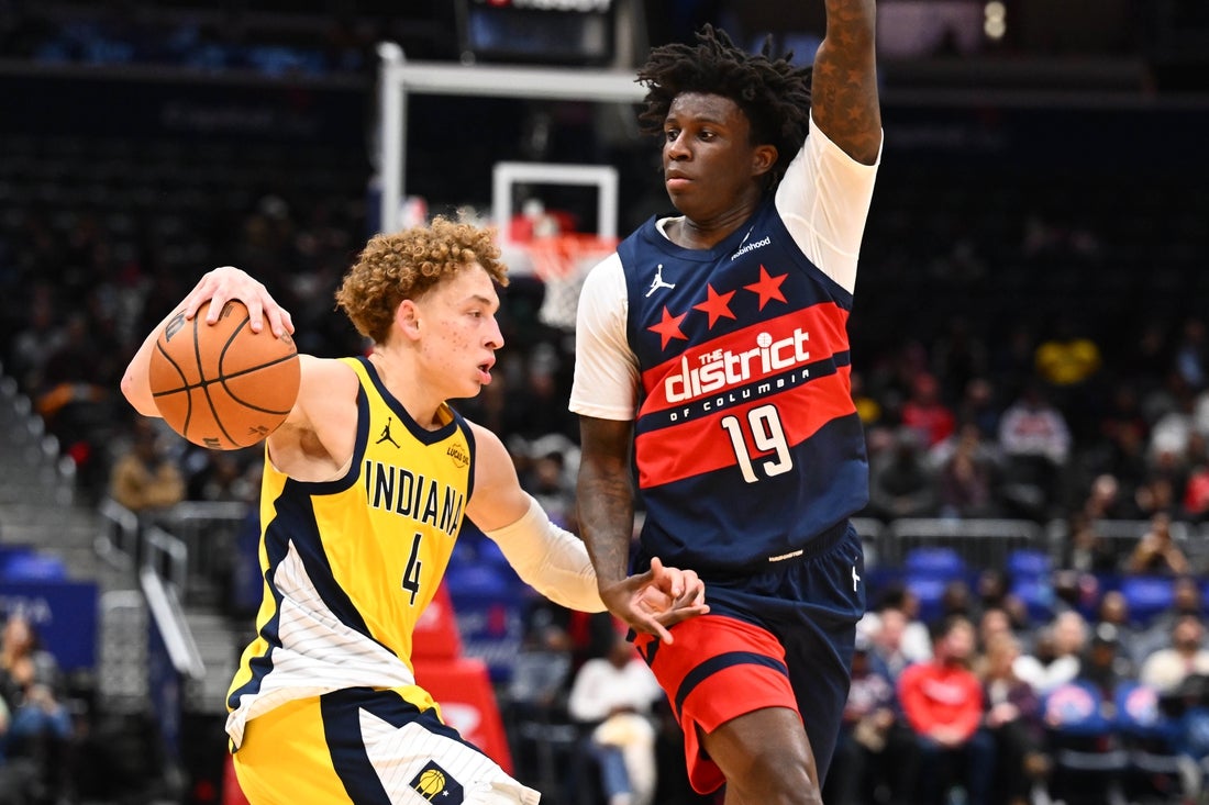 Seven double-figure scorers enable Wizards to edge Pacers
