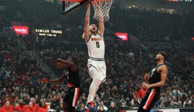 Nuggets notch record-setting, 54-point rout of Trail Blazers