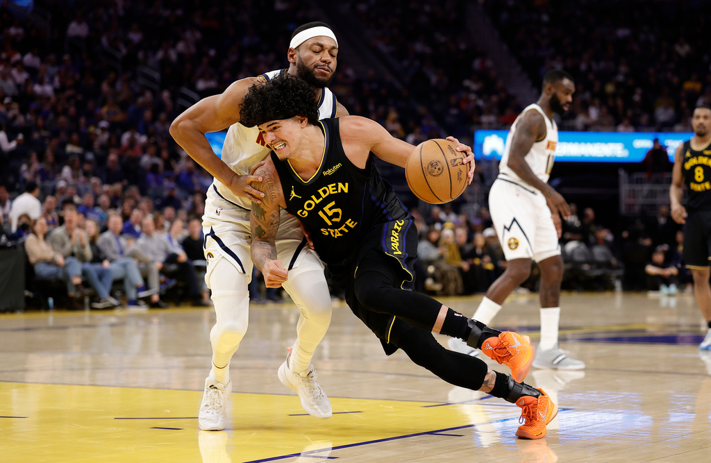 Podziemski's late scoring leads Warriors to a 128-117 win over the Nuggets