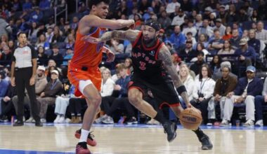Raptors try to sweep season series as Thunder visit Toronto