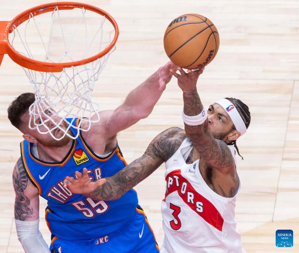 Toronto Raptors vs. Oklahoma City Thunder-Xinhua