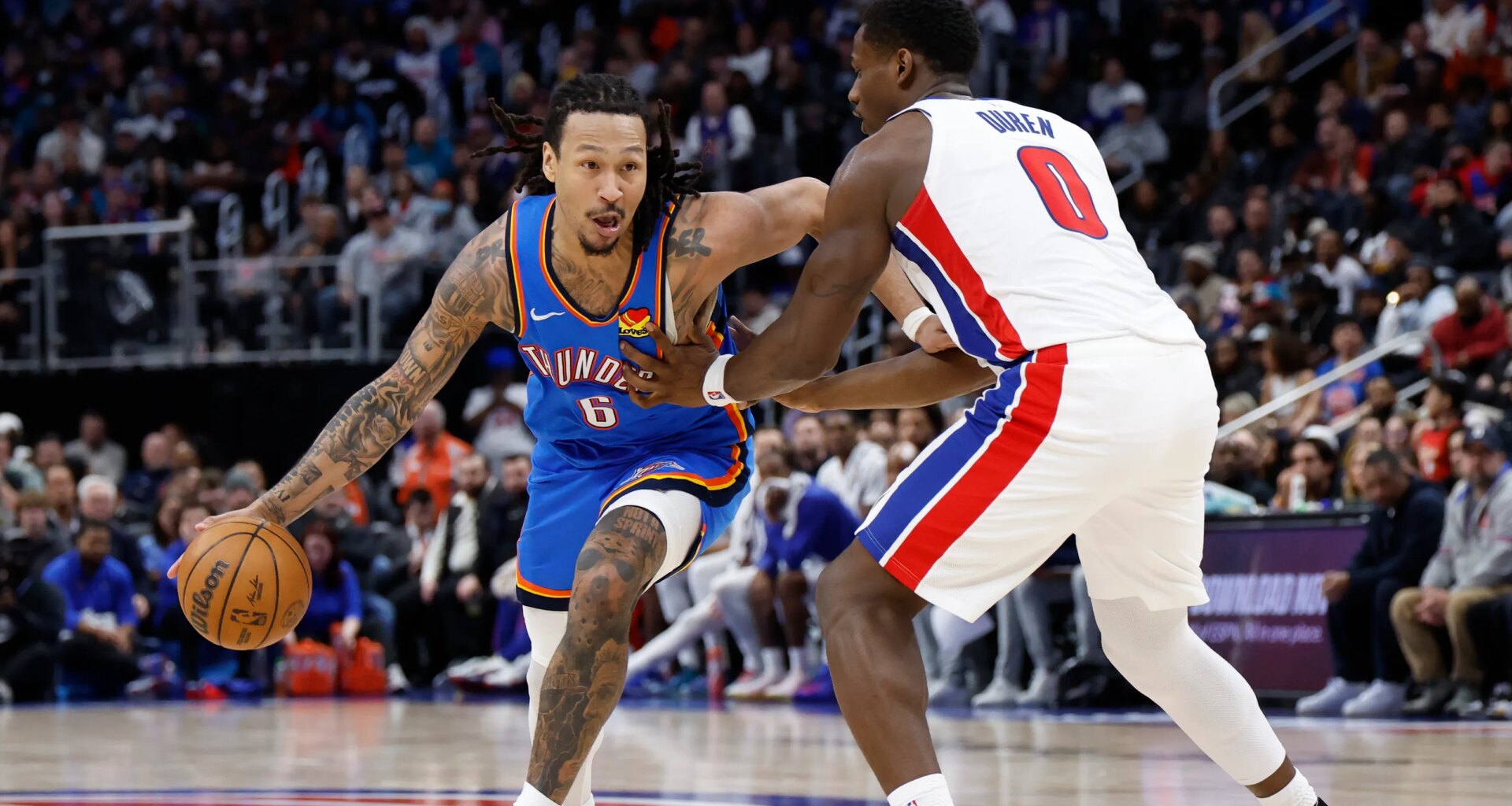 Thunder show fight in 124-116 loss to Pistons