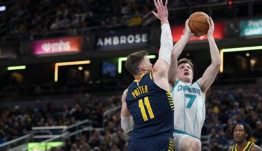 Hornets' Kon Knueppel breaks NBA rookie record for 3-pointers in a season in just 59 games
