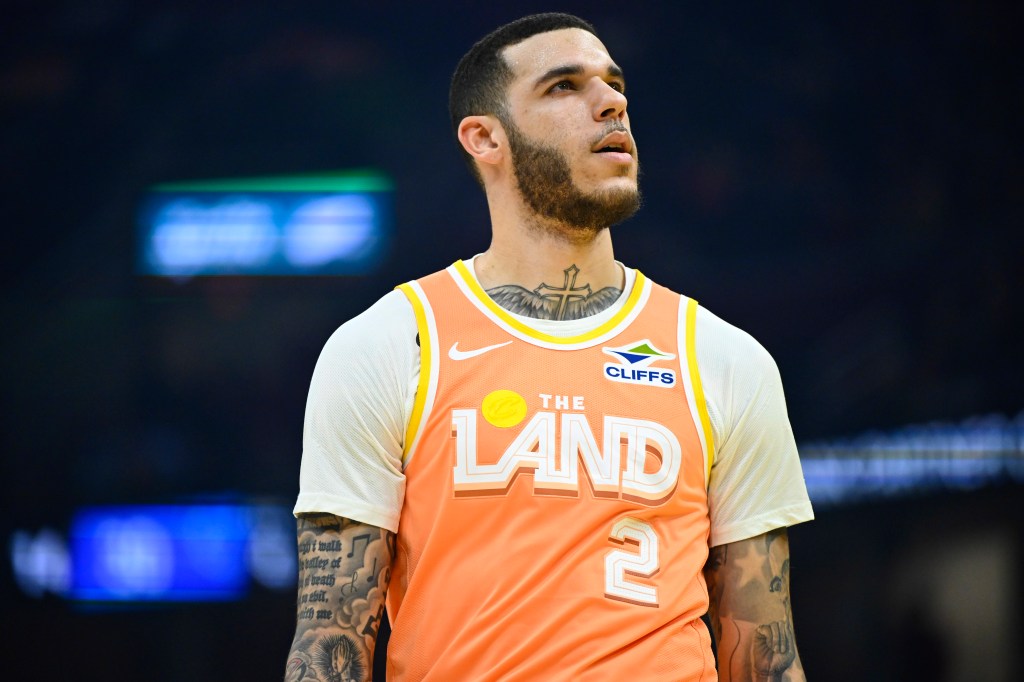 Cleveland Cavaliers guard Lonzo Ball (2) stands on the court in the first quarter against the Orland Magic at Rocket Arena. 