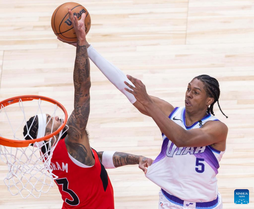 Toronto Raptors vs. Utah Jazz-Xinhua