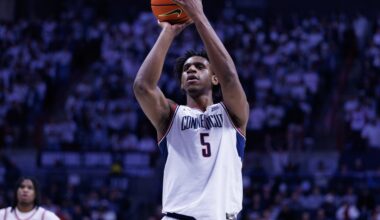 UConn men’s basketball falls one spot to No. 3 in AP Poll