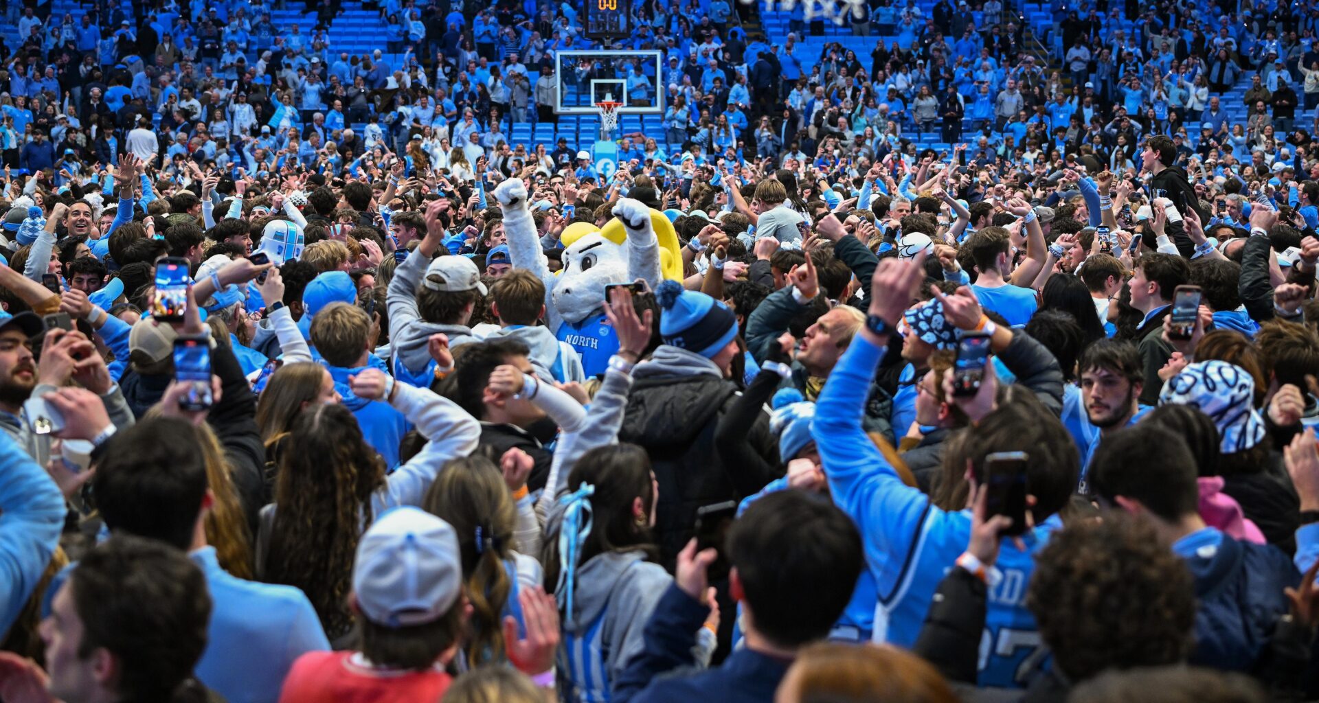Jon Scheyer Reveals Duke Staffer Got Bloody Lip After Being Trampled in UNC Court Storming