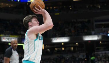 Hornets' Kon Knueppel breaks NBA rookie record for 3-pointers in a season in just 59 games
