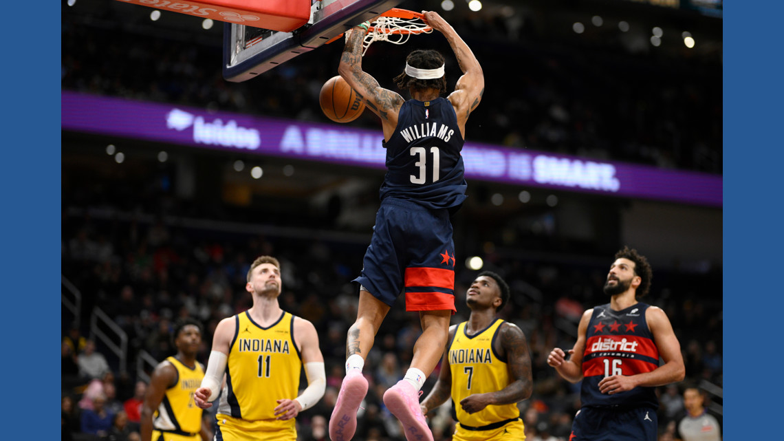 Alondes Williams has career night in the Wizards' victory over the Pacers