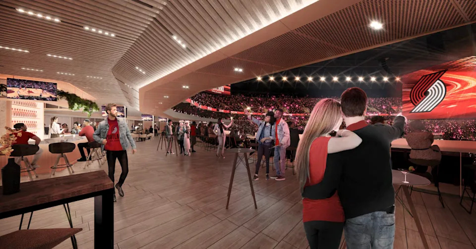 Renderings showcase a potential new look for the Moda Center if SB 1501 passes (Portland Trail Blazers)