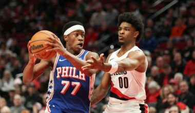 76ers guard VJ Edgecombe has hit a rough spot shooting the basketball, especially from deep.