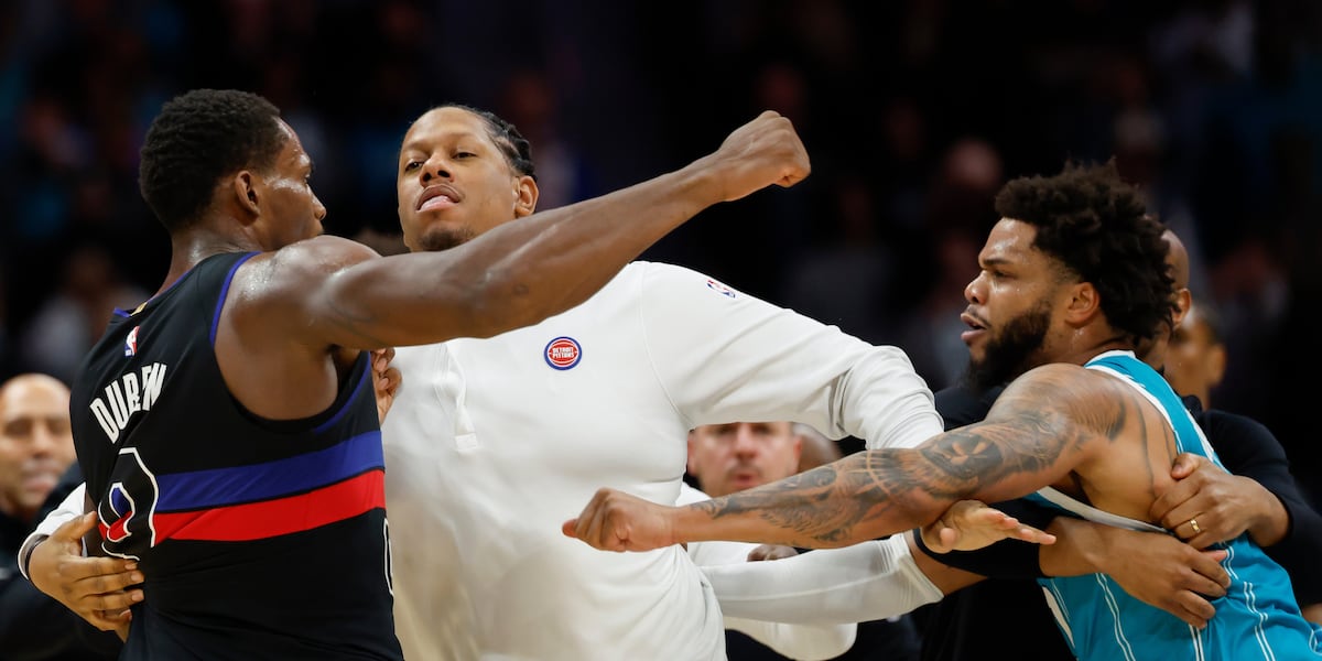 Stewart suspended 7 games and 3 other players are penalized for fighting in Pistons-Hornets game