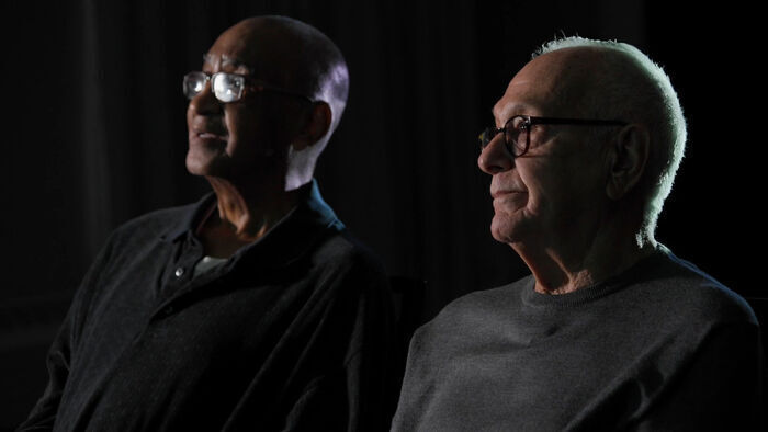 Former Denver Rockets player and Denver Nuggets coach Larry Brown, right, in 'Soul Power: The Legend of the American Basketball Association.' (Courtesy of Prime)