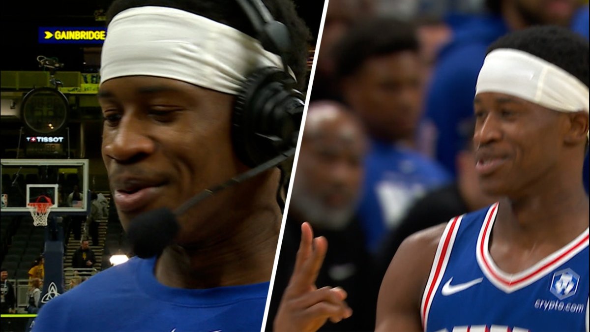 VJ Edgecombe gives hilarious reaction about his airballs – NBC Sports Philadelphia