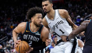 Tempers flare in Spurs-Pistons game in a matchup of 2 of NBA's top teams