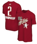 This image shows a red Cade Cunningham Jordan Brand 2026 NBA All-Star Game Name & Number T-Shirt.