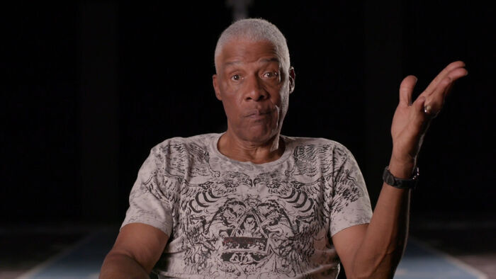 Julius Erving in 'Soul Power: The Legend of the American Basketball Association.' (Courtesy of Prime)