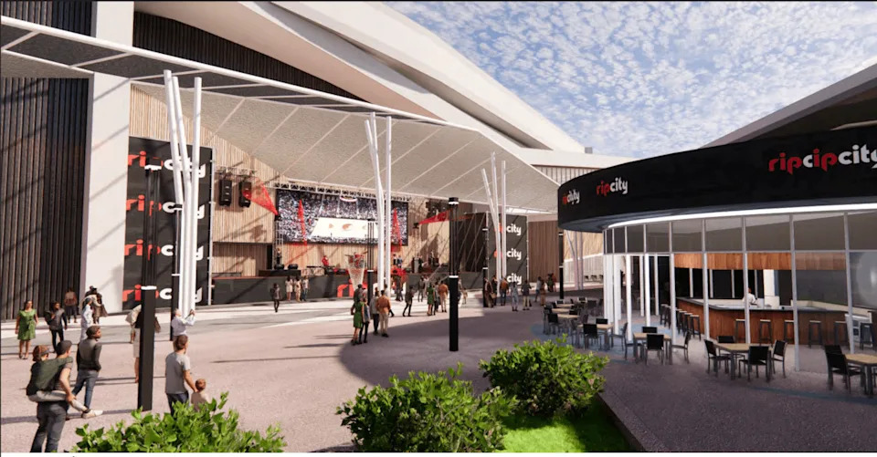 Renderings showcase a potential new look for the Moda Center if SB 1501 passes (Portland Trail Blazers)