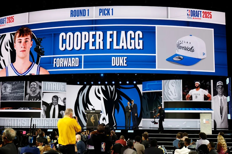 After earning National Player and Freshman of the Year honors at Duke, Cooper Flagg was chosen No. 1 overall by the Mavericks. JASON SZENES/NY POST