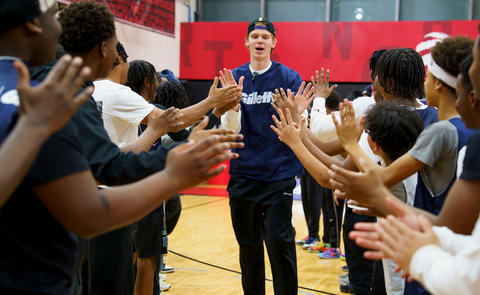 Toronto Raptors player and Gillette ambassador Gradey Dick joins Lay-Up Youth Basketball for a Gillette hosted session in Toronto.