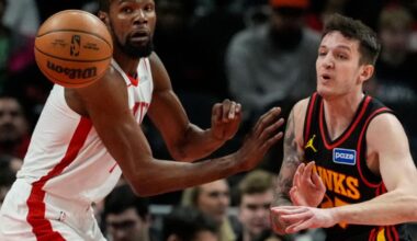 Kevin Durant misses Rockets game vs. Pacers after hurting ankle by stepping on fan's foot | National Sports