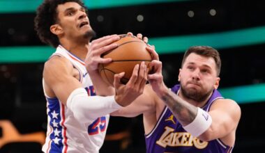 Luka Doncic leaves the Lakers' game against the 76ers with left leg injury | National Sports