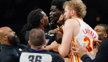 NBA fines Hawks' Mouhamed Gueye and Timberwolves' Naz Reid $35,000 each | Associated Press