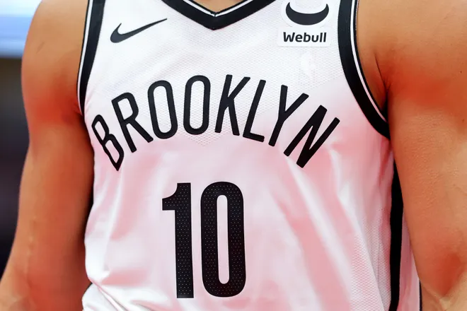 CHICAGO, ILLINOIS - NOVEMBER 03: A detail of Ben Simmons #10 of the Brooklyn Nets jersey against the Chicago Bulls in the first half of the NBA In-Season Tournament at the United Center on November 03, 2023 in Chicago, Illinois. NOTE TO USER: User expressly acknowledges and agrees that, by downloading and or using this photograph, User is consenting to the terms and conditions of the Getty Images License Agreement. (Photo by Michael Reaves/Getty Images)