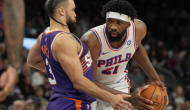76ers star Joel Embiid out vs. Hawks, underscoring a frustrating trend