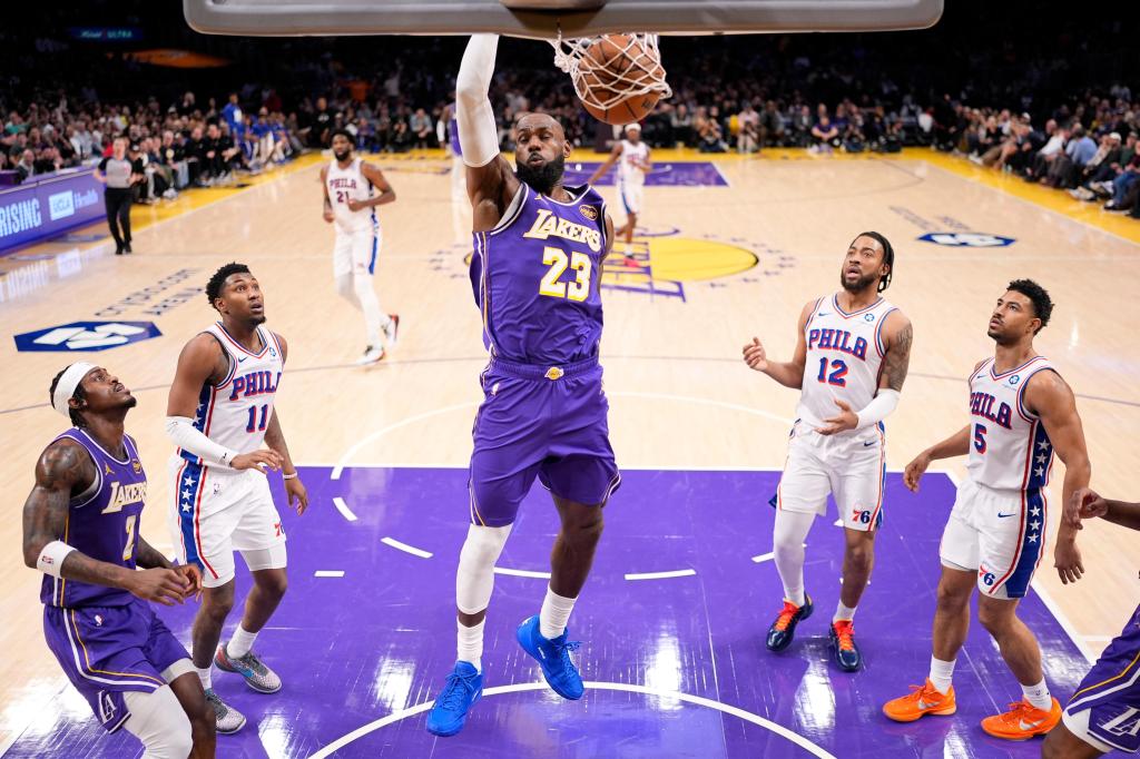 76ers' comeback effort falls short in loss to Lakers
