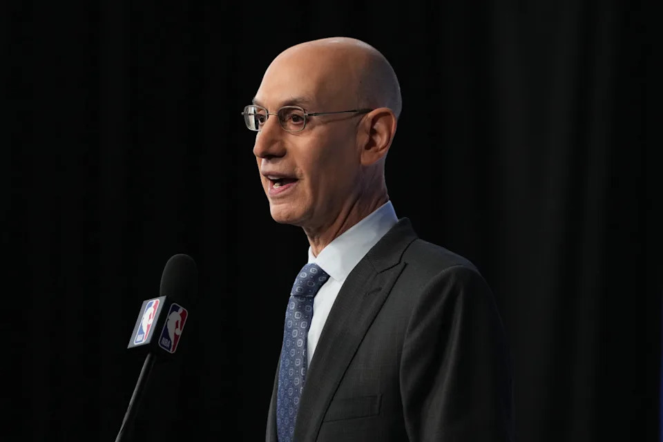 Commissioner Adam Silver speaks to the media during a press conference before 2026 NBA All Star Saturday Night.