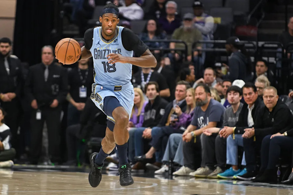 Memphis Grizzlies forward Olivier-Maxence Prosper (18)Ed Szczepanski-Imagn Images