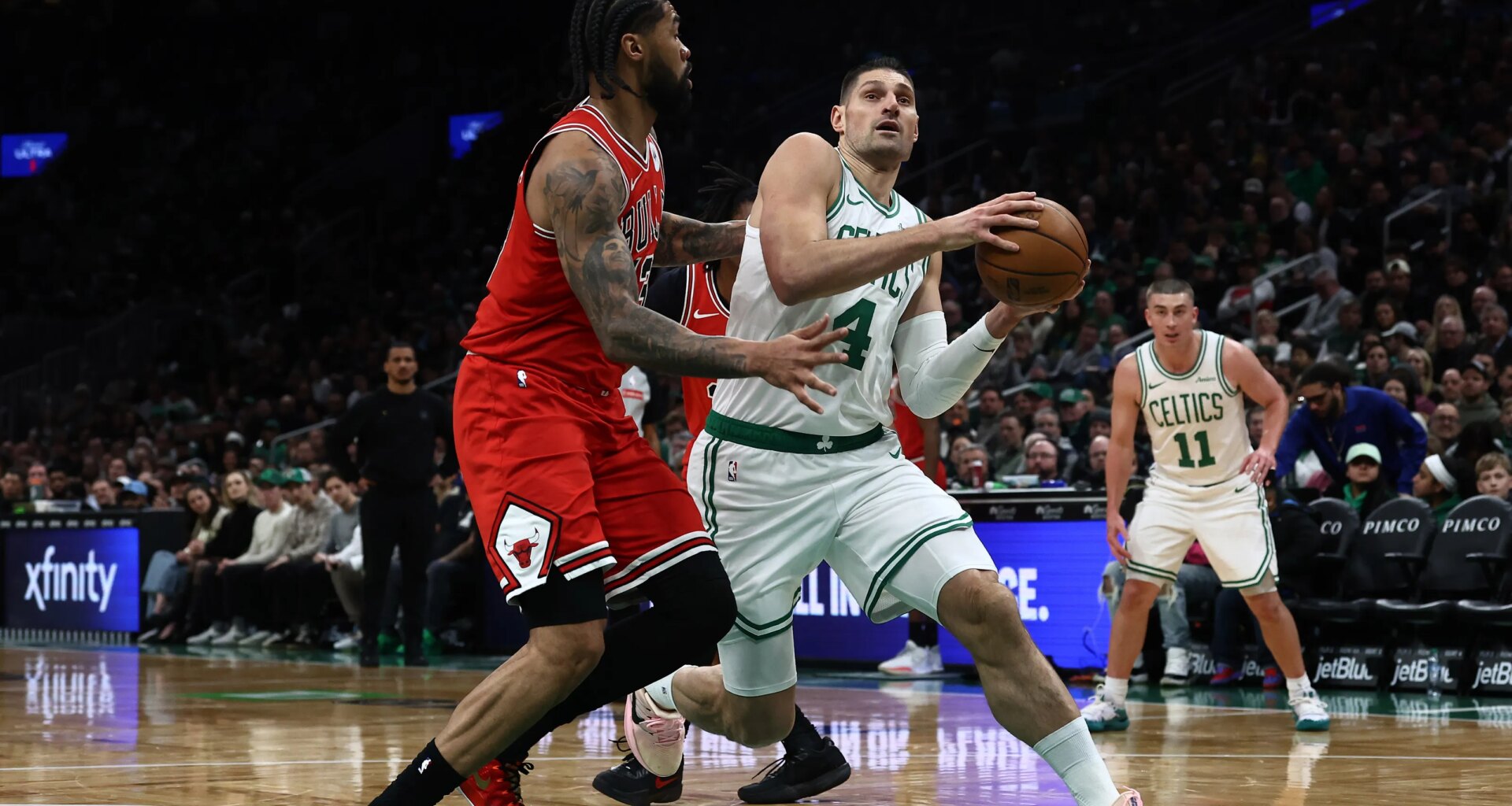 Ex-Bull Nikola Vucevic gelled with the Celtics while blowing out his old team