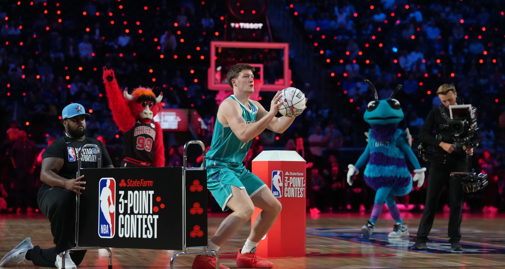 Rookie Kon Knueppel finishes third in 3-Point Contest