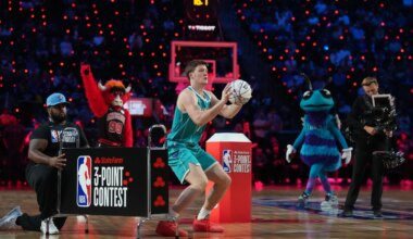 Rookie Kon Knueppel finishes third in 3-Point Contest