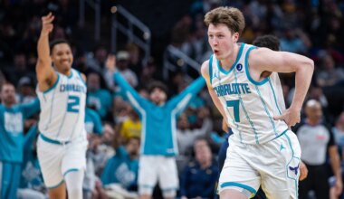 Kon Knueppel reacts to setting NBA rookie 3-point record