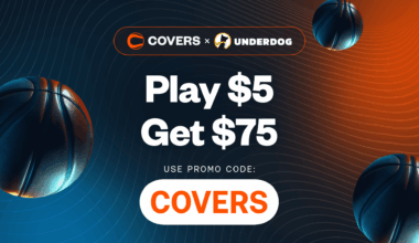 Use Underdog promo code "COVERS" to play $5, Get $75.