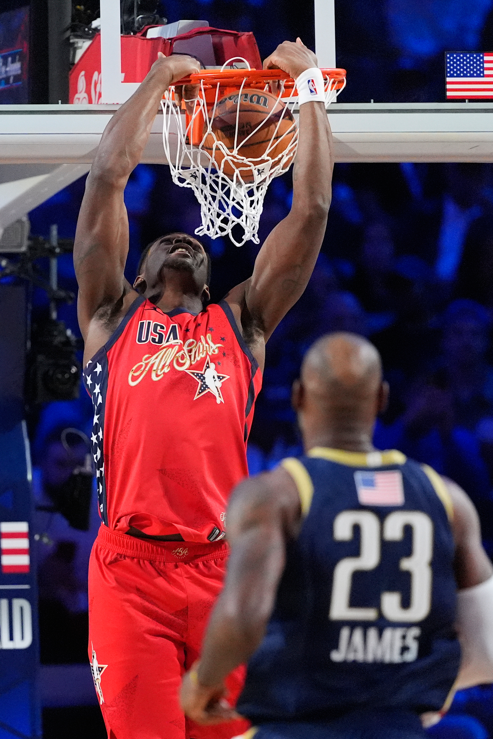 USA Stars forward Jalen Duren dunks during the NBA All-Star...