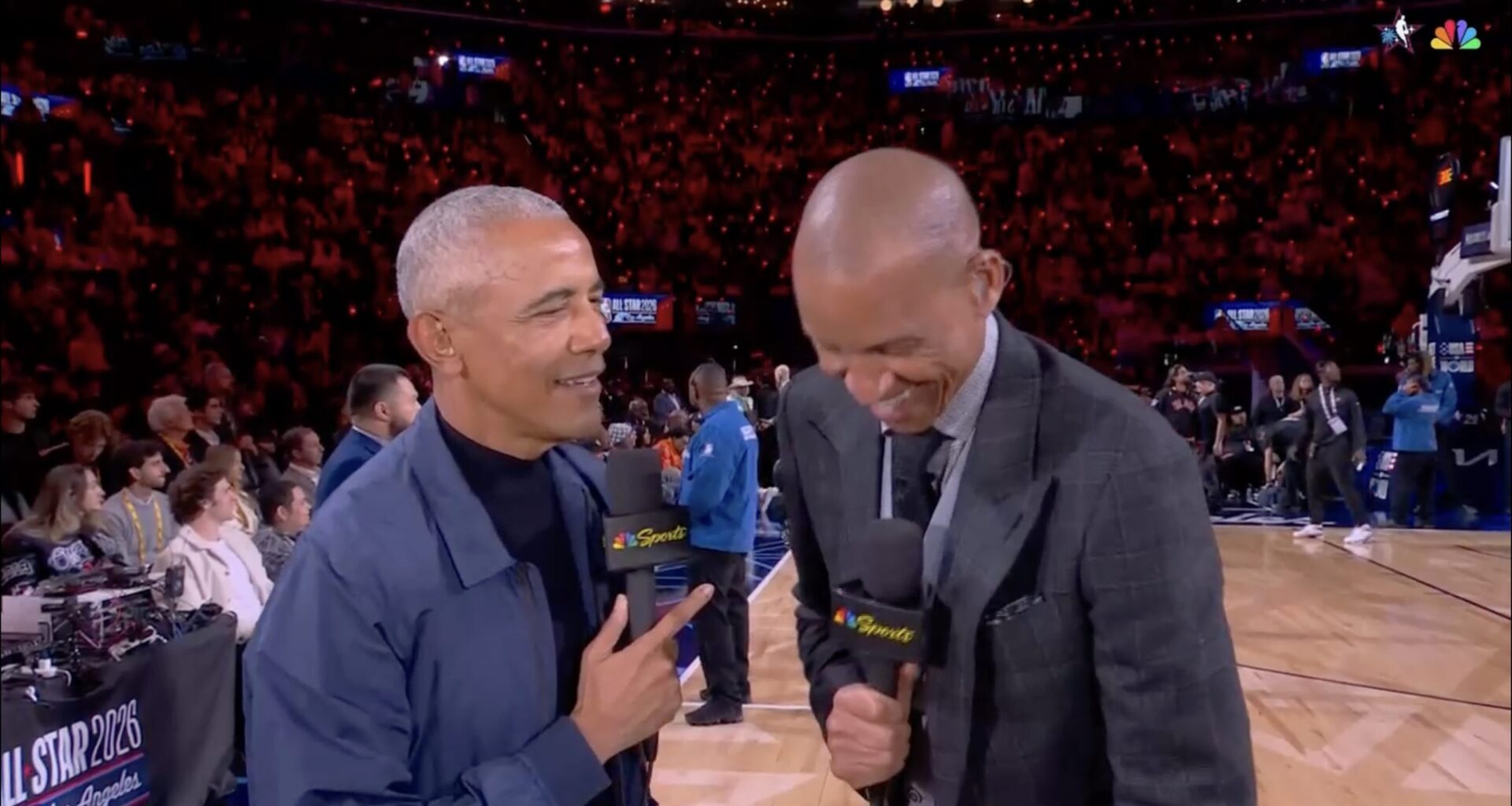 Barack Obama roasts Reggie Miller during NBA All-Star Game