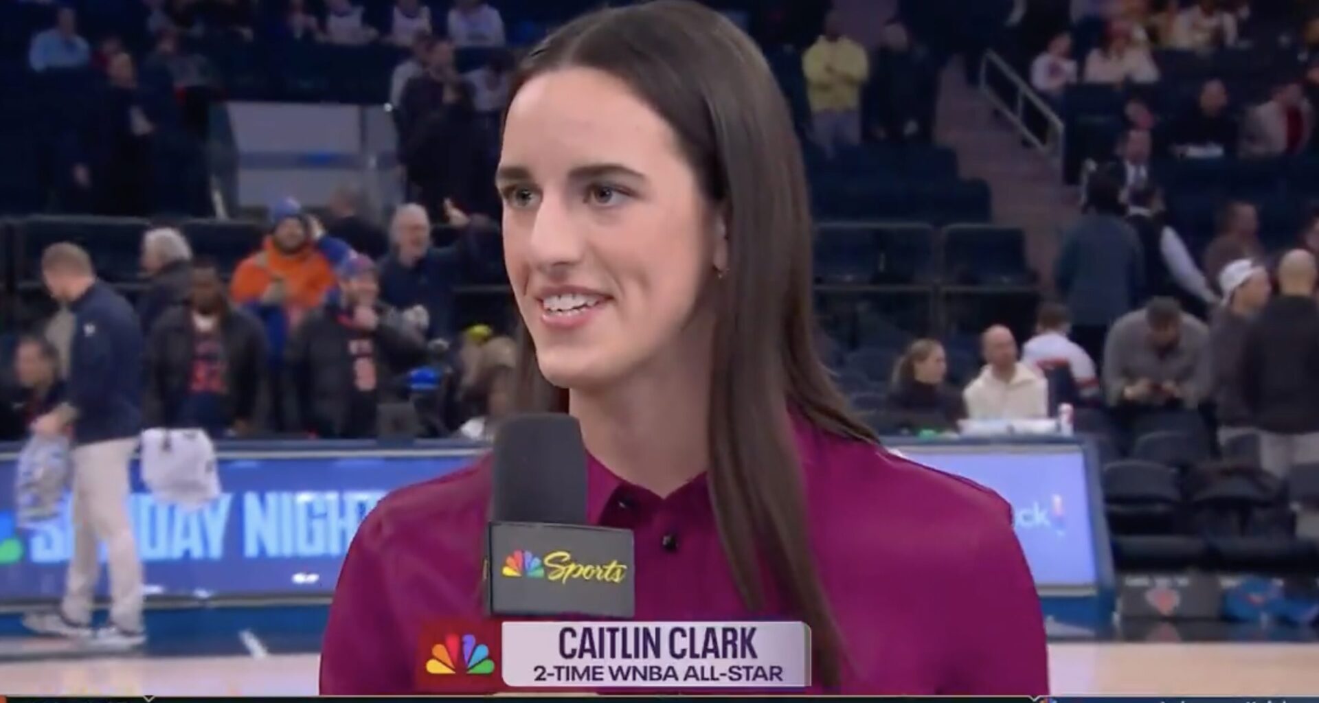 Caitlin Clark makes NBC debut on 'Sunday Night Basketball'