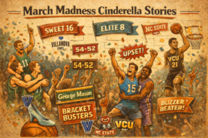 Biggest March Madness Cinderella runs, which include NC State, Villanova, VCU,