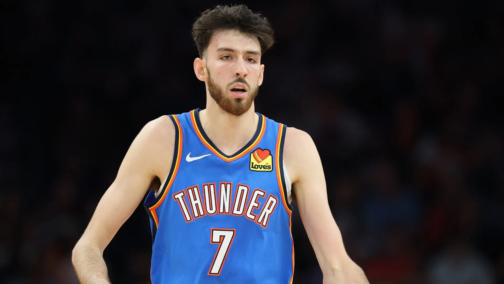Chet Holmgren #7 of the Oklahoma City Thunder in 2025 (Source: Christian Petersen/Getty Images)