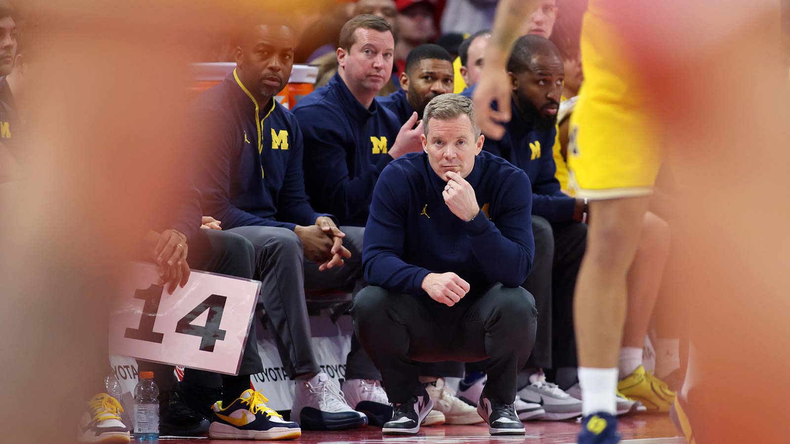 Michigan Wolverines head coach Dusty May looks on during the second half against the Ohio State Buckeyes at Value City Arena.