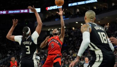 Quickley’s 32 points help Raptors snap Bucks’ three-game streak