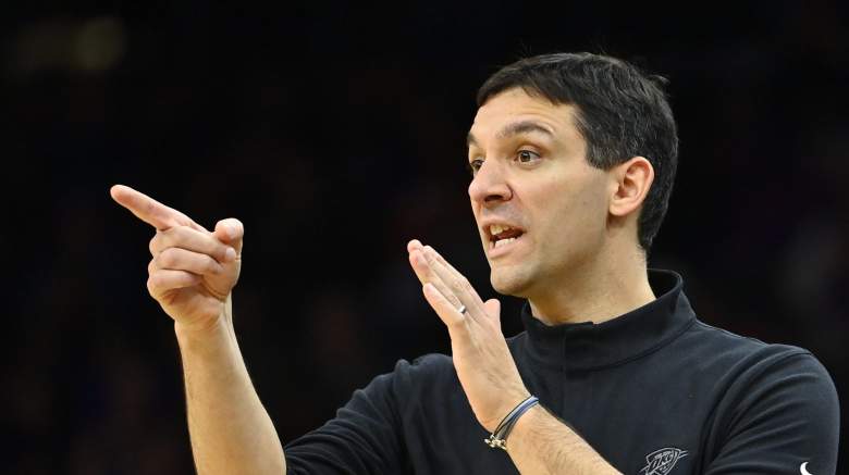 Oklahoma City Thunder head coach Mark Daignault during an NBA game.