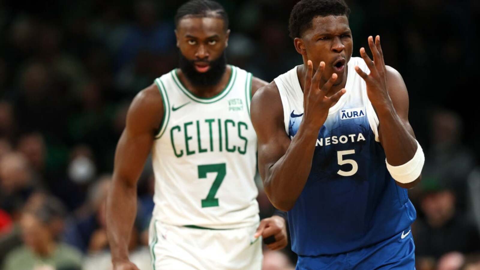 How Jaylen Brown reacted to Anthony Edwards not wanting him to date his sister