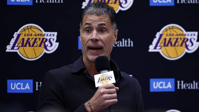 General Manager Rob Pelinka of the Los Angeles Lakers