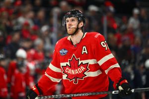 BOSTON, MASSACHUSETTS - FEBRUARY 20: Connor McDavid #97 of Team Canada skates prior to the start of the 4 Nations Face-Off Championship game between Team Canada and Team United States at TD Garden on February 20, 2025 in Boston, Massachusetts. (Photo by Ben Jackson/4NFO/World Cup of Hockey via Getty Images)