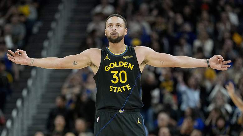 Golden State Warriors All-Star Steph Curry during an NBA game.