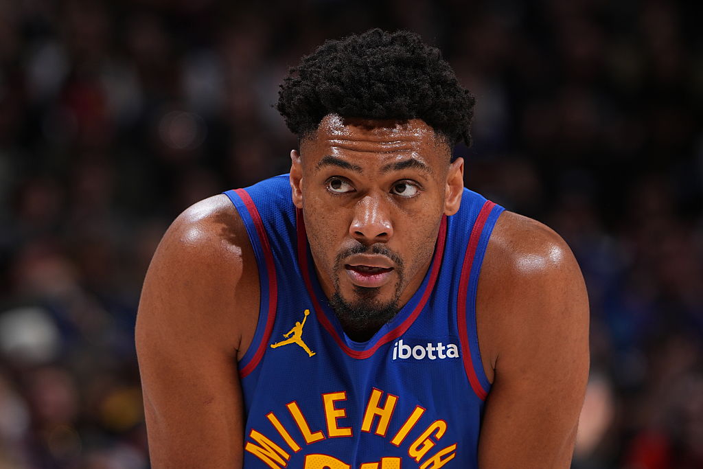 DENVER, CO - FEBRUARY 1: Jalen Pickett #24 of the Denver Nuggets during the game against the Oklahoma City Thunder on February 1, 2026 at Ball Arena in Denver, Colorado. NOTE TO USER: User expressly acknowledges and agrees that, by downloading and/or using this Photograph, user is consenting to the terms and conditions of the Getty Images License Agreement. Mandatory Copyright Notice: Copyright 2026 NBAE (Photo by Garrett Ellwood/NBAE via Getty Images)